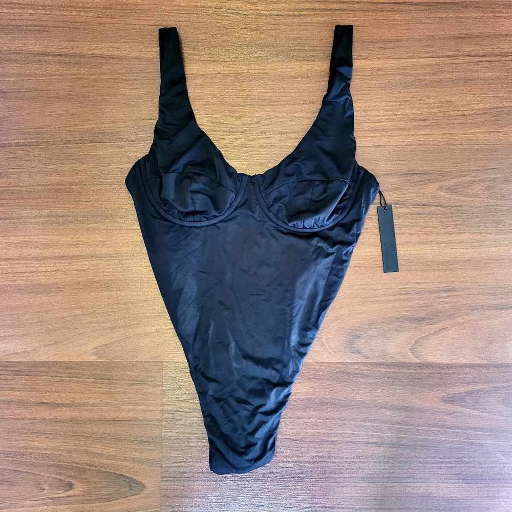 NWT Myraswim Mila One Piece Swimsuit in Black Size Medium - Picture 3 of 11